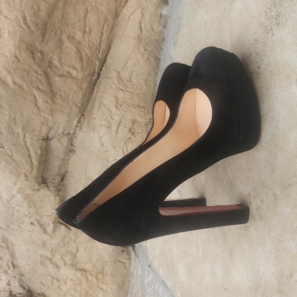 Christian Louboutin Bibi 140mm Platform High Heels with Platform in Black Suede - Picture 3 of 14